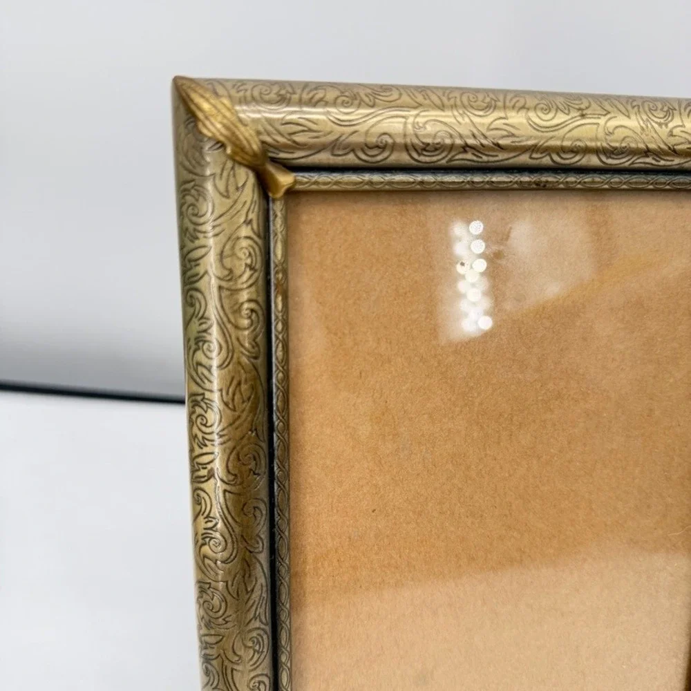 Picture Frame Ornate Gold Scroll Embossed Vintage Decor Filigree Baroque Elegant